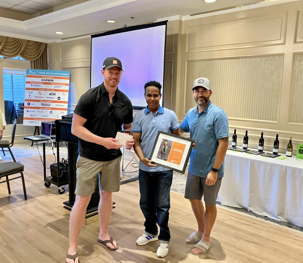 Golden Hammer Award at the EMBERS Charity Golf Tournament
